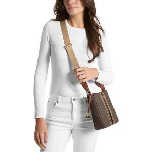 NEW Michael Kors Jet Set Travel Small Messenger Crossbody Bag Brown Handbag
